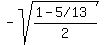 -sqrt%28%281-%225%2F13%22%29%2F2%29
