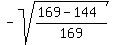 -sqrt%28%28169-144%29%2F169%29