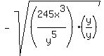 -sqrt%28%28245x%5E3%2Fy%5E5%29%2A%28y%2Fy%29%29