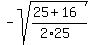 -sqrt%28%2825+%2B+16%29%2F%282%2A25%29%29