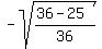 -sqrt%28%2836-25%29%2F36%29