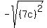 -sqrt%28%287c%29%5E2%29