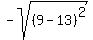 -sqrt%28%289-13%29%5E2%29