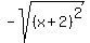 -sqrt%28%28x%2B2%29%5E2%29