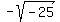 -sqrt%28-25%29
