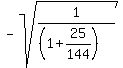 -sqrt%281%2F%28%281%2B+25%2F144%29%29%29