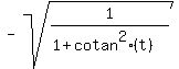 -sqrt%281%2F%281+%2B+cotan%5E2%28t%29%29%29