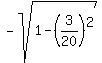 -sqrt%281-%283%2F20%29%5E2%29