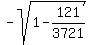 -sqrt%281-121%2F3721%29%29