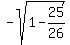 -sqrt%281-25%2F26%29