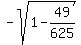 -sqrt%281-49%2F625%29