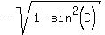 -sqrt%281-sin%5E2%28C%29%29