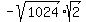 -sqrt%281024%29%2Asqrt%282%29