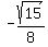 -sqrt%2815%29%2F8