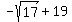 -sqrt%2817%29%2B19