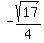 -sqrt%2817%29%2F4