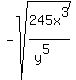 -sqrt%28245x%5E3%2F%28y%5E5%29%29