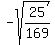 -sqrt%2825%2F169%29