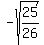 -sqrt%2825%2F26%29