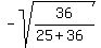 -sqrt%2836%2F%2825%2B36%29%29