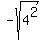 -sqrt%284%5E2%29