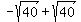-sqrt%2840%29+%2B+sqrt%2840%29