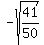 -sqrt%2841%2F50%29