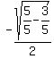 -sqrt%285%2F5-3%2F5%29%2F2