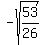 -sqrt%2853%2F26%29