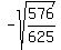 -sqrt%28576%2F625%29