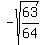 -sqrt%2863%2F64%29
