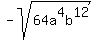 -sqrt%2864a%5E4b%5E12%29