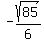 -sqrt%2885%29%2F6