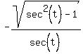 -sqrt%28sec%5E2%28t%29-1%29%2Fsec%5E%22%22%28t%29