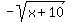 -sqrt%28x%2B10%29