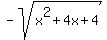 -sqrt%28x%5E2%2B4x%2B4%29