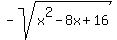 -sqrt%28x%5E2+-+8x+%2B16%29