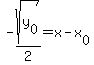 -sqrt%28y%5B0%5D%29%2F2+=+x-x%5B0%5D