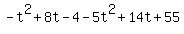 -t%5E2+%2B+8t+-4+-+5t%5E2+%2B+14t+%2B+55
