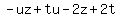 -uz%2Btu-2z%2B2t