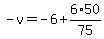 -v=-6%2B6%2A50%2F75
