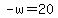 -w=20