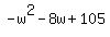 -w%5E2-8w%2B105