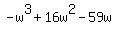 -w%5E3%2B16w%5E2-59w