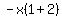 -x%281%2B2%29