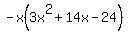 -x%283x%5E2%2B14x-24%29