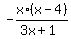 -x%2A%28x-4%29%2F%283x%2B1%29