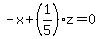 -x%2B%281%2F5%29z+=+0