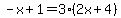 -x%2B1=3%2A%282x%2B4%29