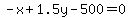 -x%2B1.5y-500=0